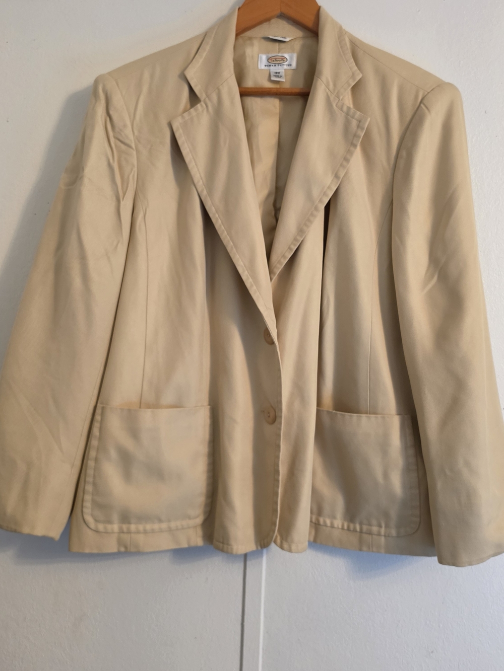 Talbots Cream Single-Button Blazer Jacket
